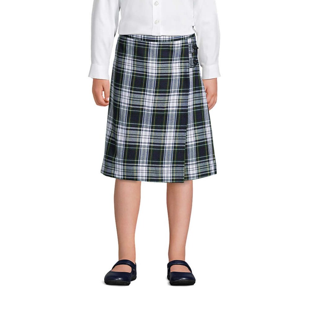 Lands' End Girls School Uniform, BTK Plaid Kilt Skirt, NWT